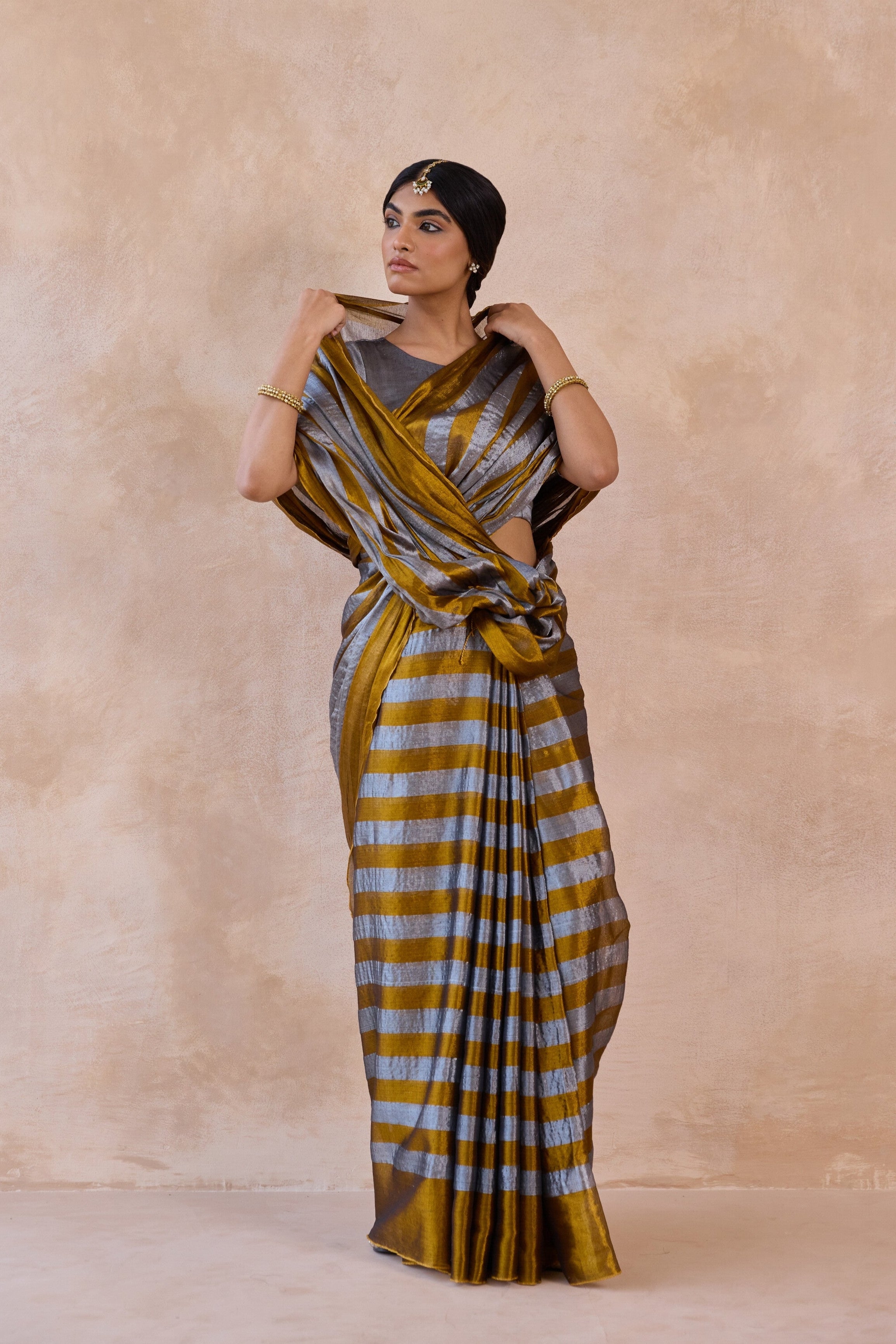 Sona Chandi Tissue Handwoven Saree