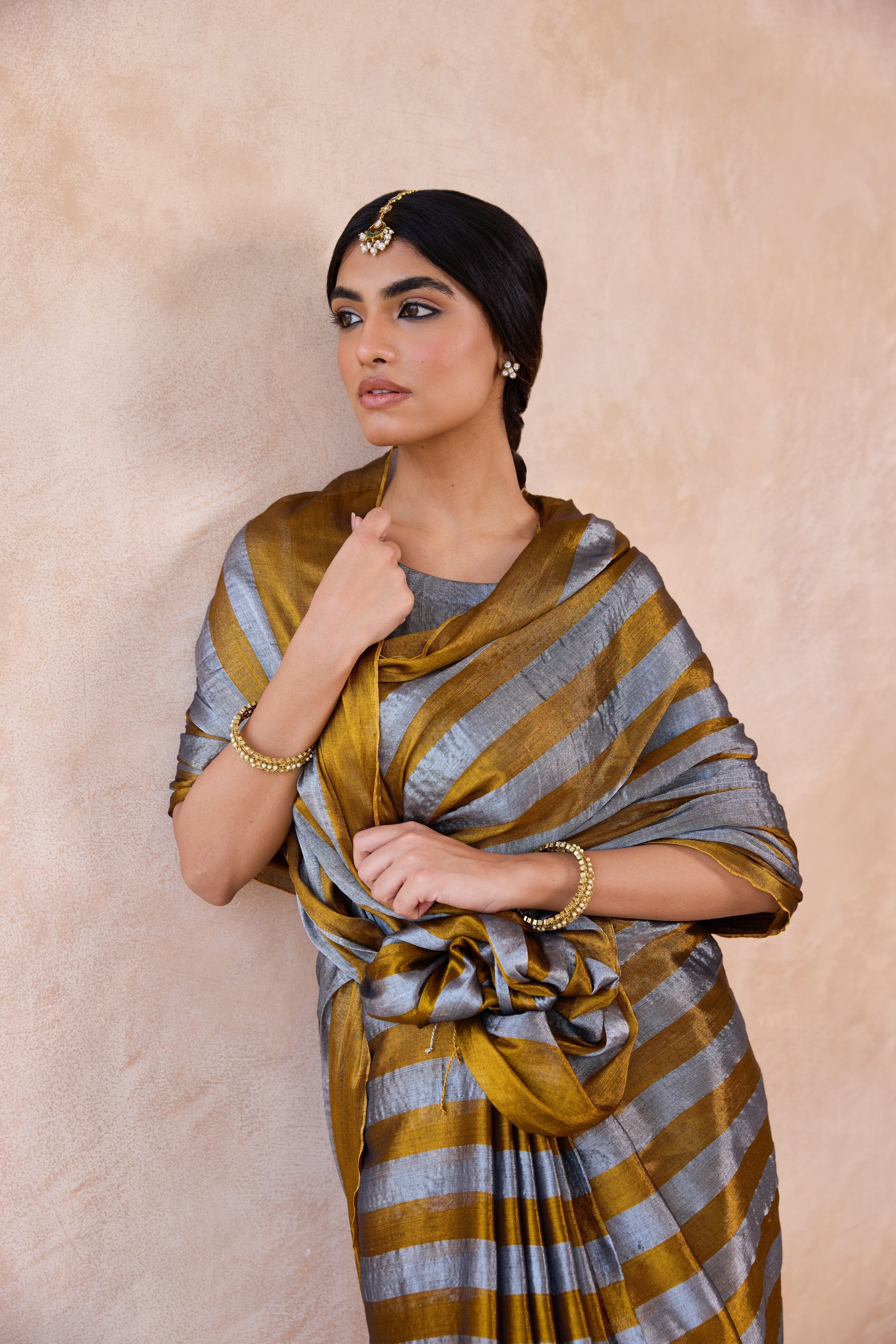 Sona Chandi Tissue Handwoven Saree
