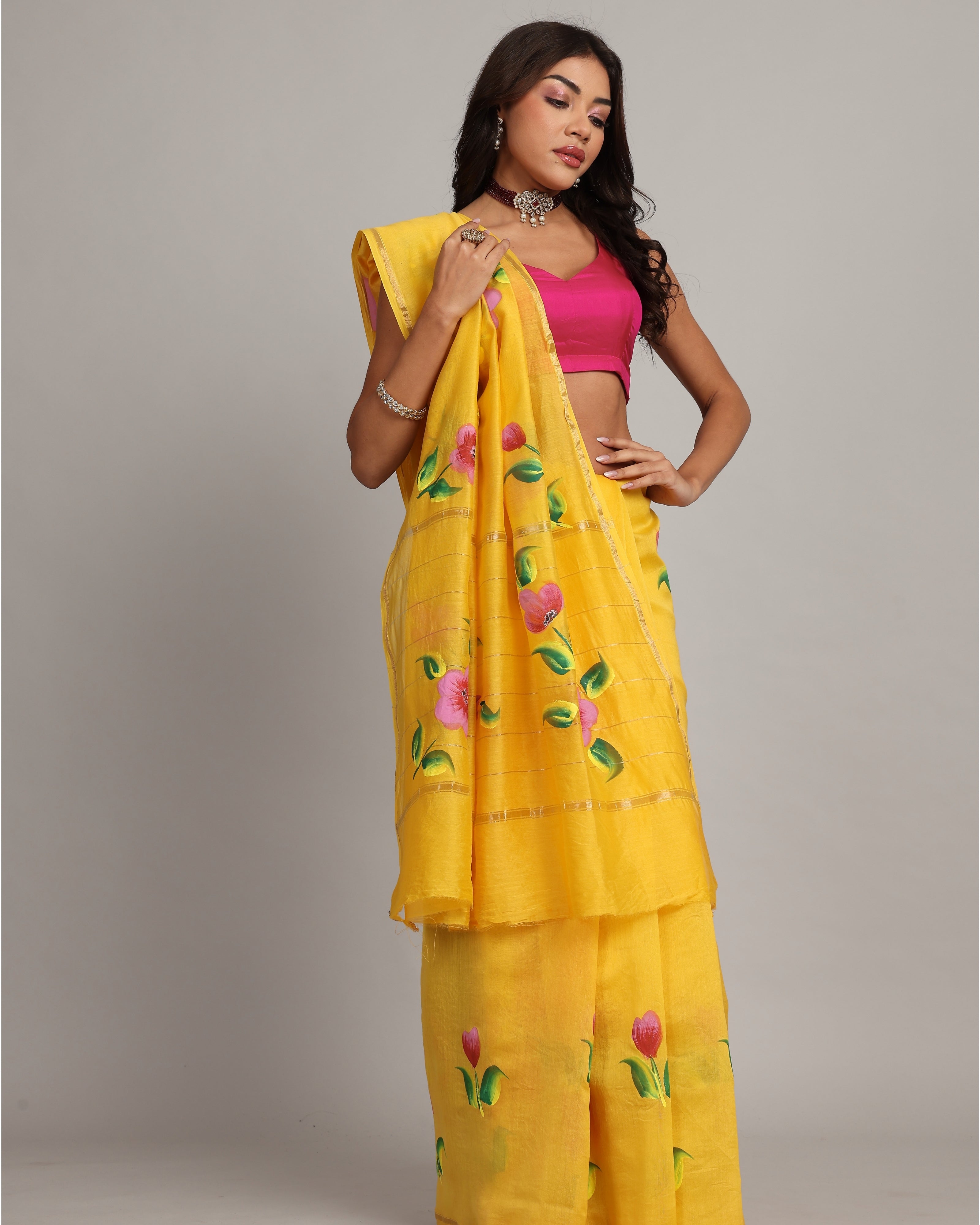 Sunkissed Yellow Chanderi Saree